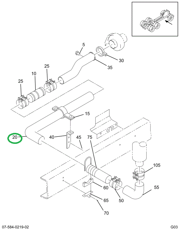 1674372C1 PIPE EXHAUST FLEX TO FLEX