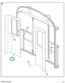 2201623C4 PANEL REAR INNER RH