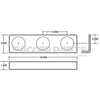 00814 BRACKET-L MTNG STL (3) 2-1/2 LAMP APPL