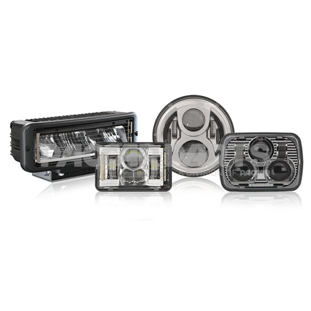 0552571JWS HEADLIGHT-8800 EV2 4X6 LED HB BLACK