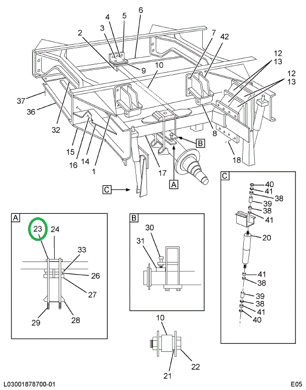 144424H NUT  3/4-NF CAD P/T LOCK TYPE