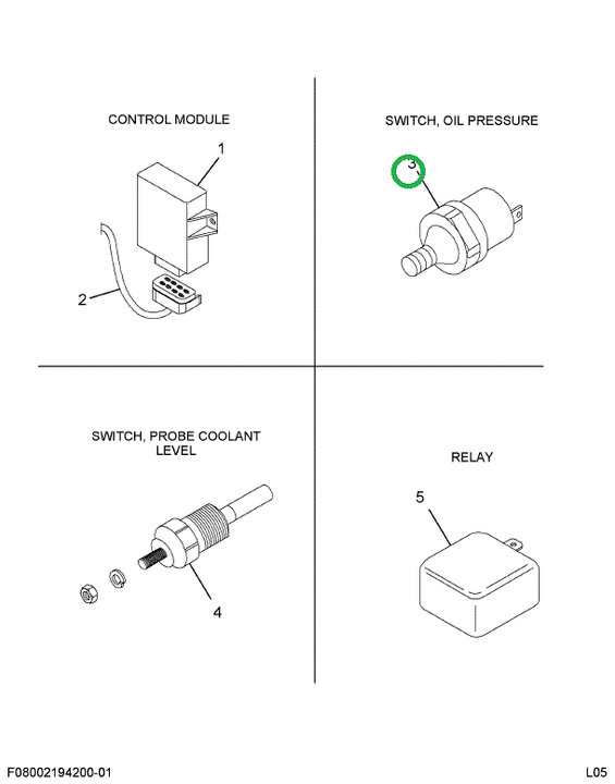 149132R91 SWITCH OIL PRESS WARNING LIGHT