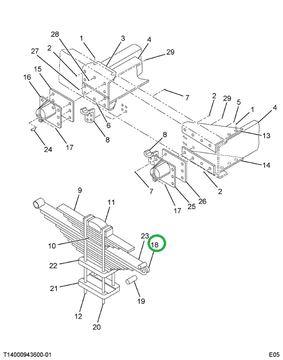 149891R11 SHACKLE REAR SPRING