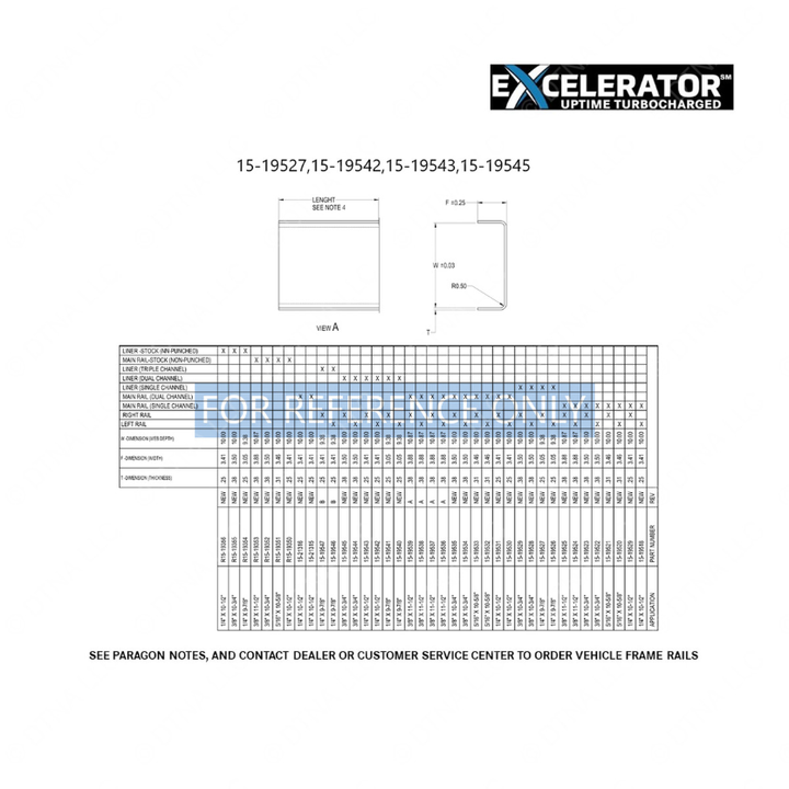 15-19527-064 FRAME LINER: 1/4 X 9-