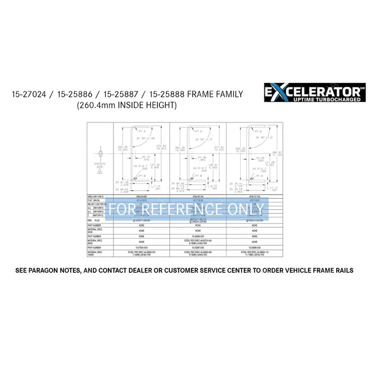 15-27024-860 FRAME RAIL-LH,10.81" X 315",120KSI,G