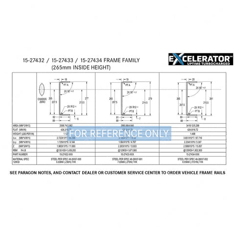 15-27434-031 FRM RAIL, 8X281, 120KSI, LH