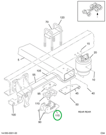 1514738C2 PLATE U BOLT RR SPG 10D & 4.7