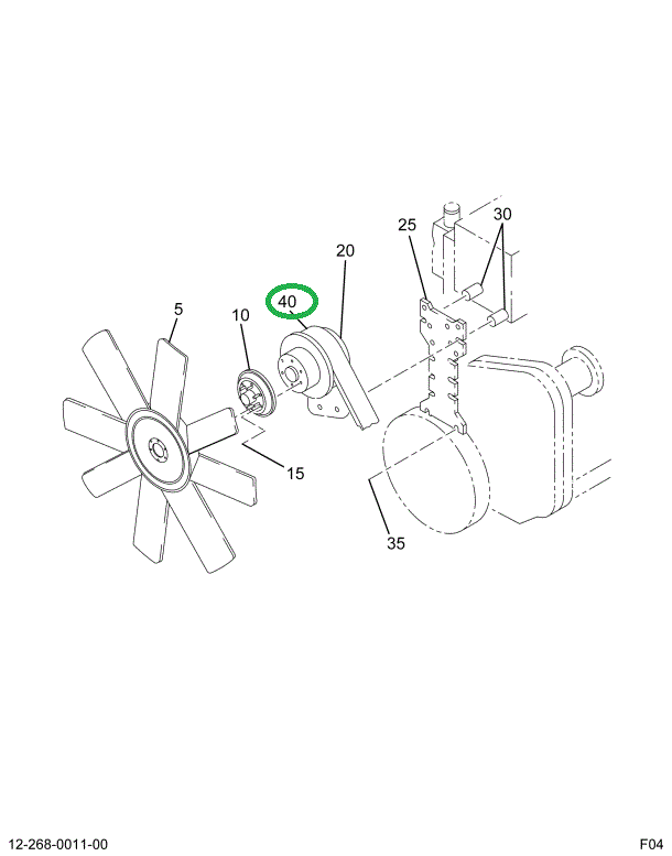 1514968C1 BELT FAN V-RIBBED 77.4