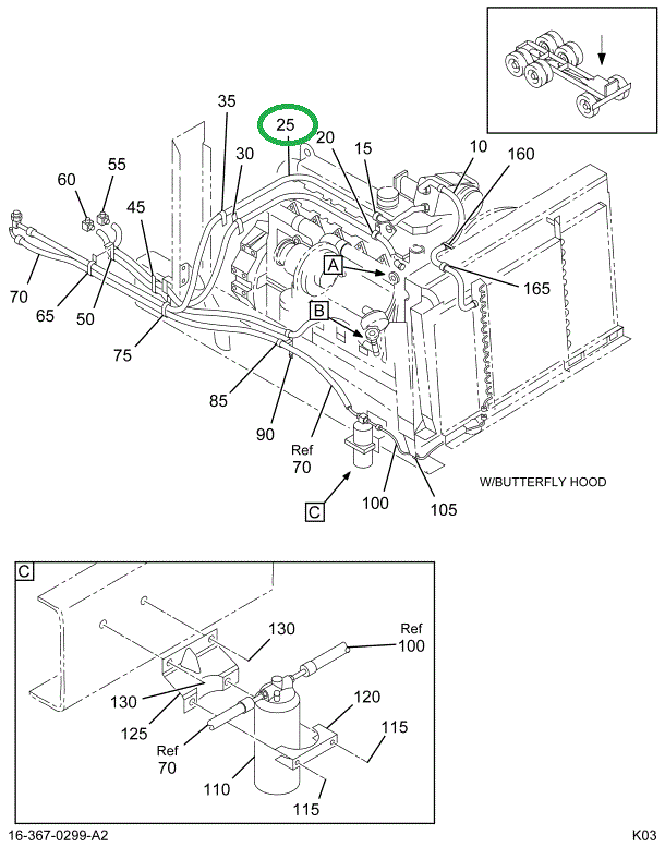 1515829C92 HOSE ASSY EVAP TO COMPR W/134A