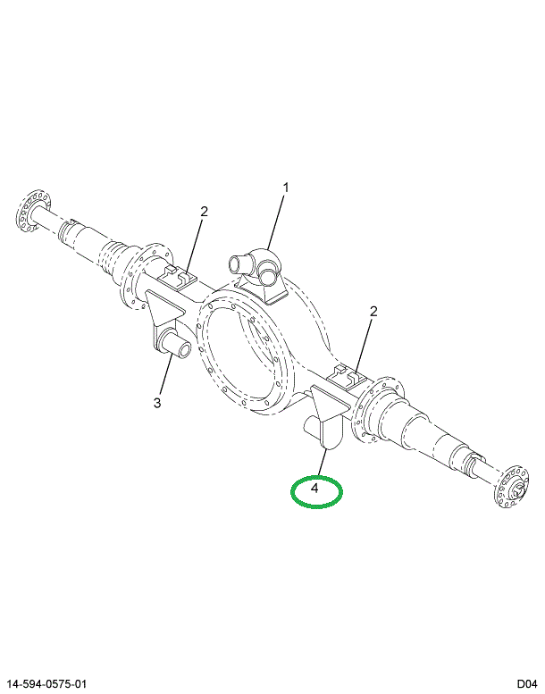 1517227C1 BRACKET TORQUE ROD ON AXLE