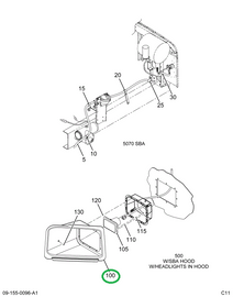 1517433C1 BEZEL HEAD LIGHT LT PLASTIC