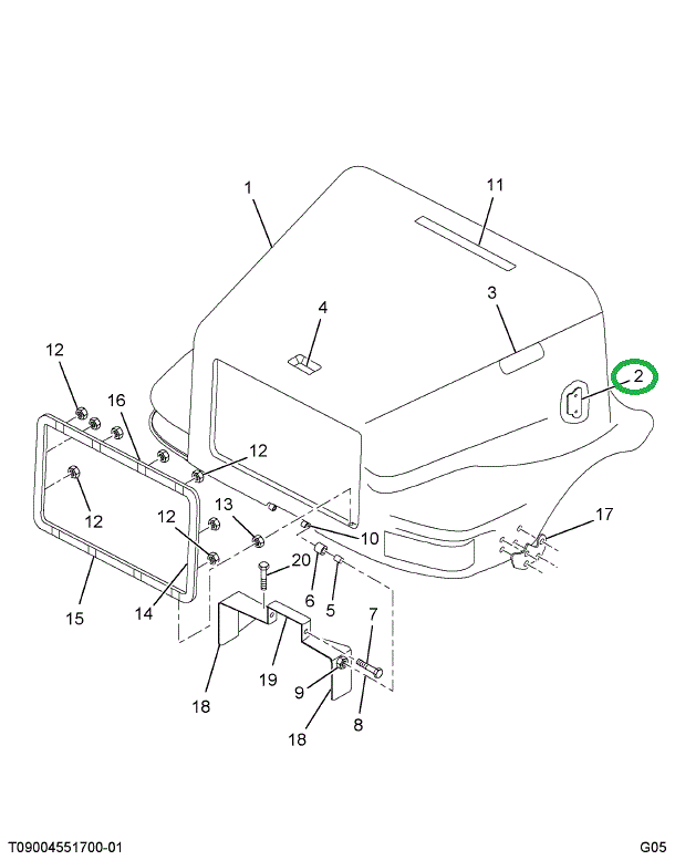 1517756C1 BRACKET HOOD SUPT LOCATOR LT