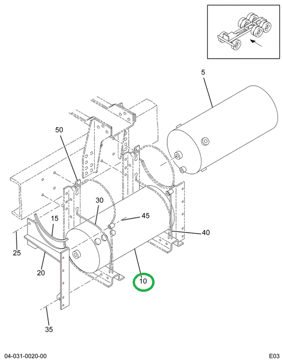 1518642C1 Tank, Air Pressure Aluminum