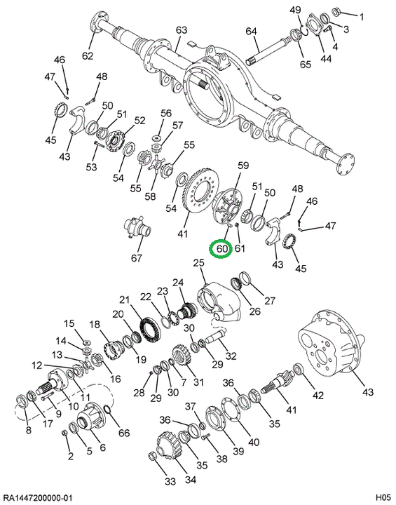 157490R1 RIVET DIFF DRIVE GEAR