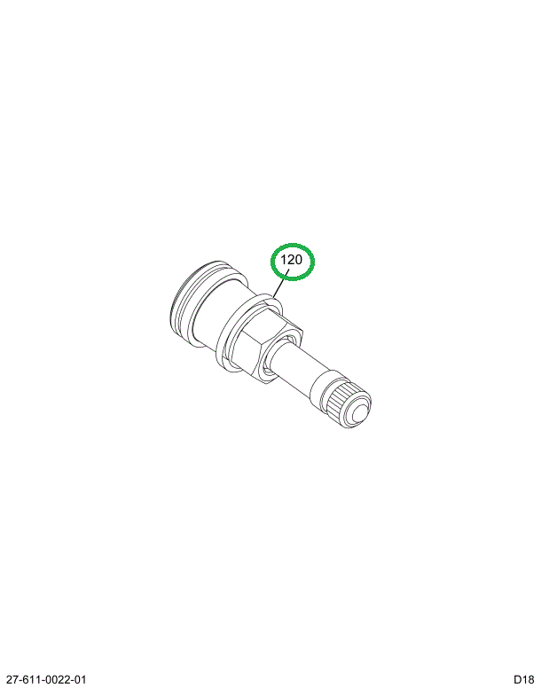 158118R93 VALVE TUBELESS TIRE W/CAP 2.0