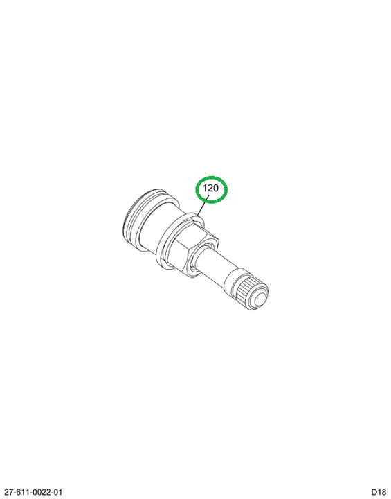 158118R93 VALVE TUBELESS TIRE W/CAP 2.0