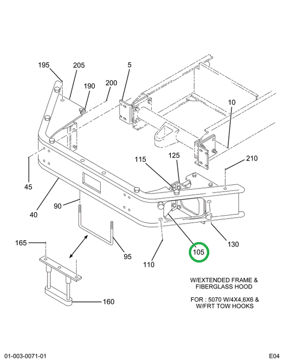 1606290C1 Bracket, Bumper, Front