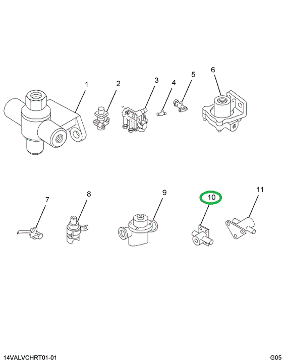 1609164C91 VALVE ASSY. 3-WAY PILOT