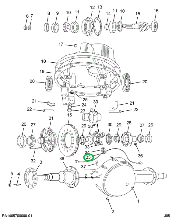 161061R2 WASHER-THRUST DIFF SPIDER GEAR