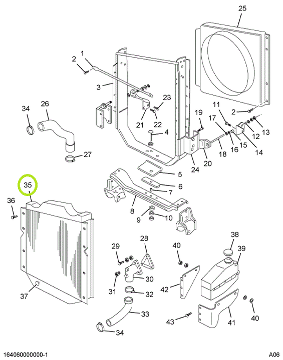 1616363C92 Radiator Assy, Cooling System