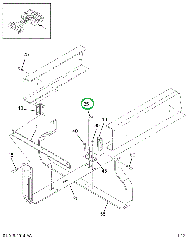 1616708C1 BOLT TIRE CARRIER