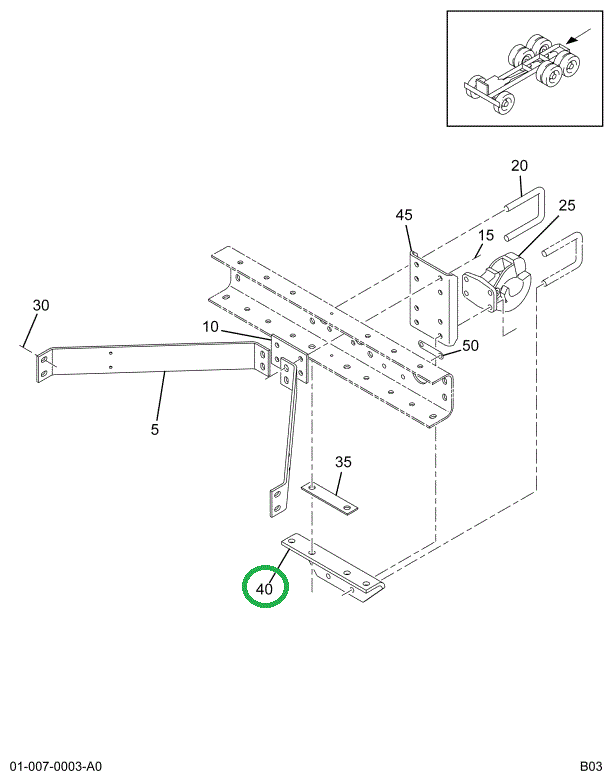 1617644C2 BRACKET PINTLE HOOK BRACE MTG