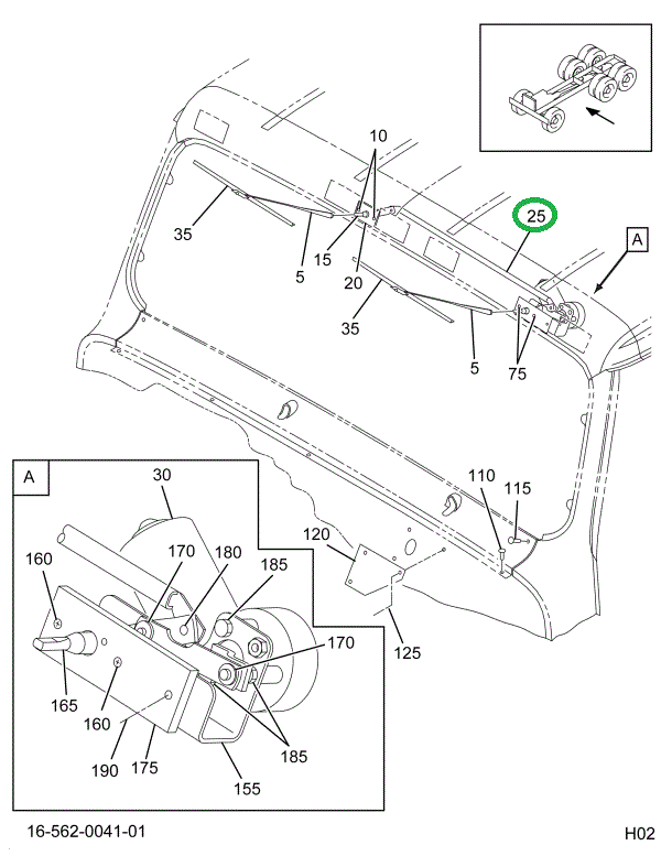 1619478C1 CLIP WIPER CONT ARM RETAINING