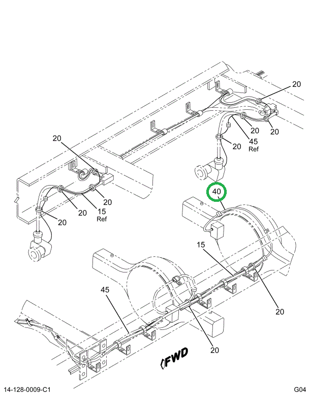 1621186C91 CABLE ASM DIFF LK WARNING LT