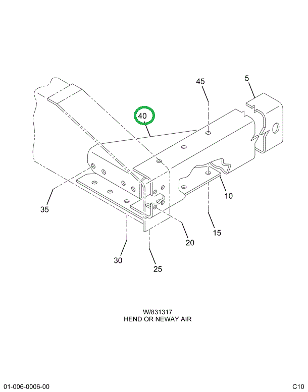 1622319C1 GUSSET FRAME XMBR LT