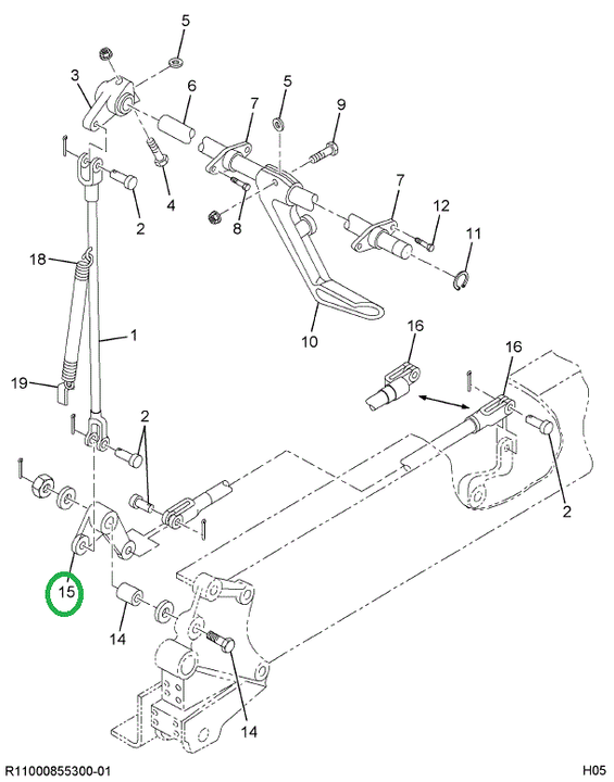 1622333C92 LEVER ASSY CLUTCH RELAY