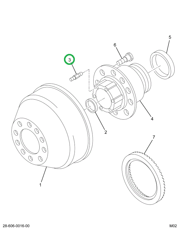 1647120C1 STUD ROTOR MTG RH THREAD