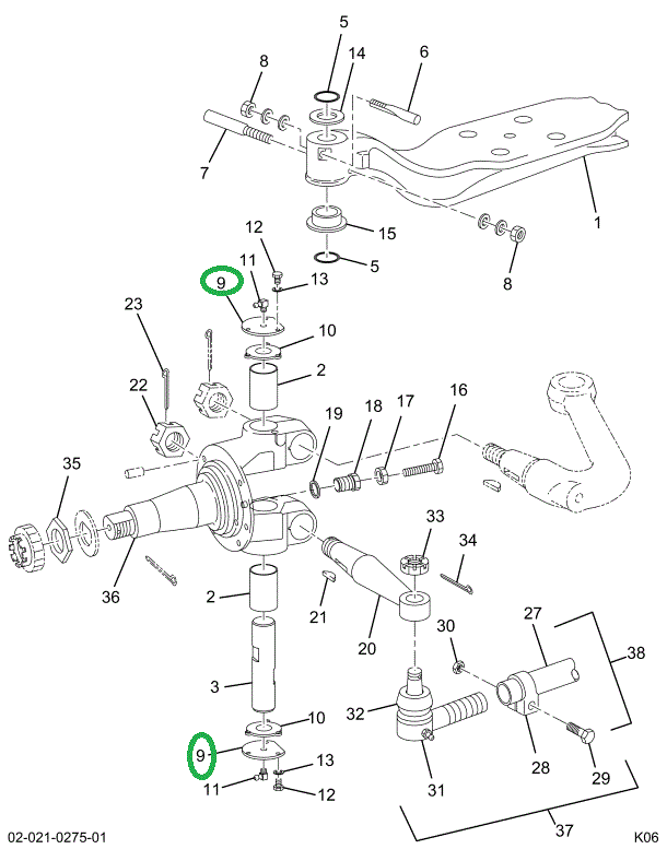 1648212C1 AXLE,KIT KING PIN CAP