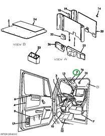 1650244C1 CLIP SUN VISOR ROD (BLACK)
