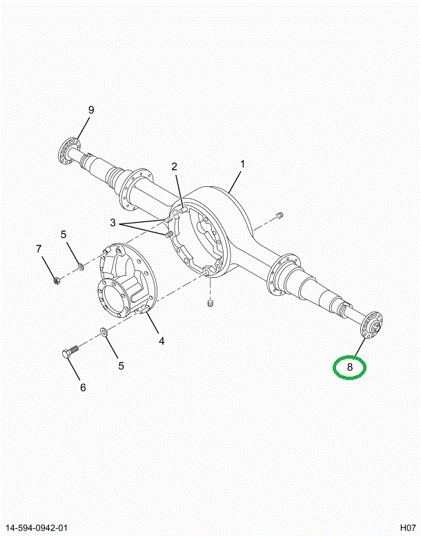 1651237C1 SHAFT RR AXLE 46SPL 37.78 LNG