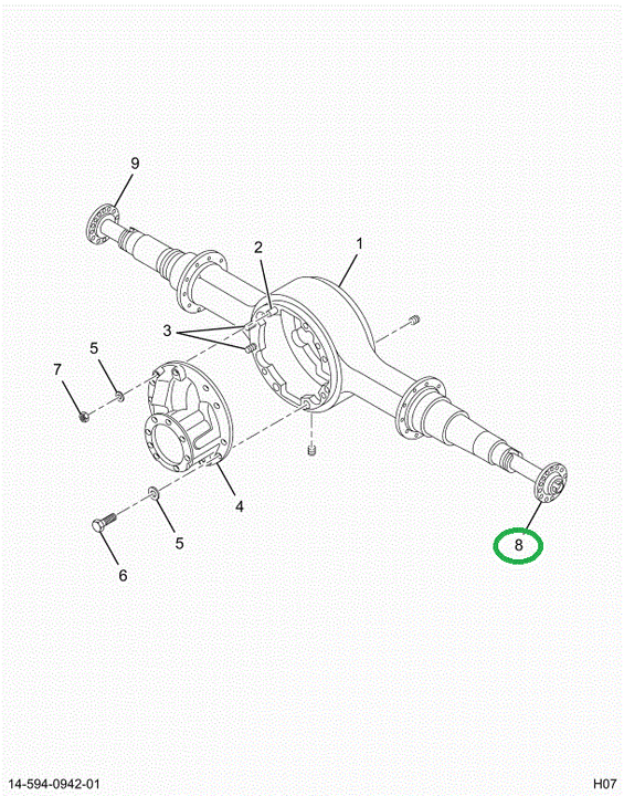1651237C1 SHAFT RR AXLE 46SPL 37.78 LNG