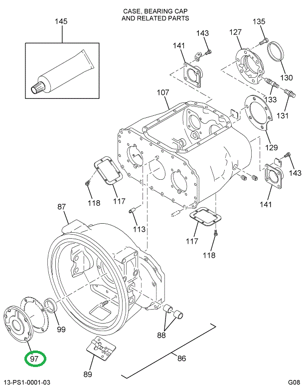 1651303C91 RETAINER INPUT SHAFT FRT BRG W