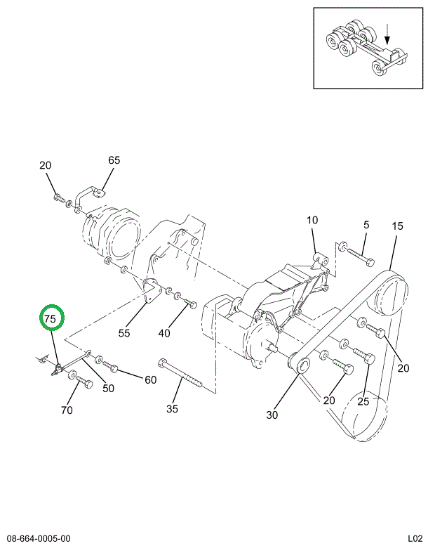 1651640C1 BRACKET GENERATOR ADJ