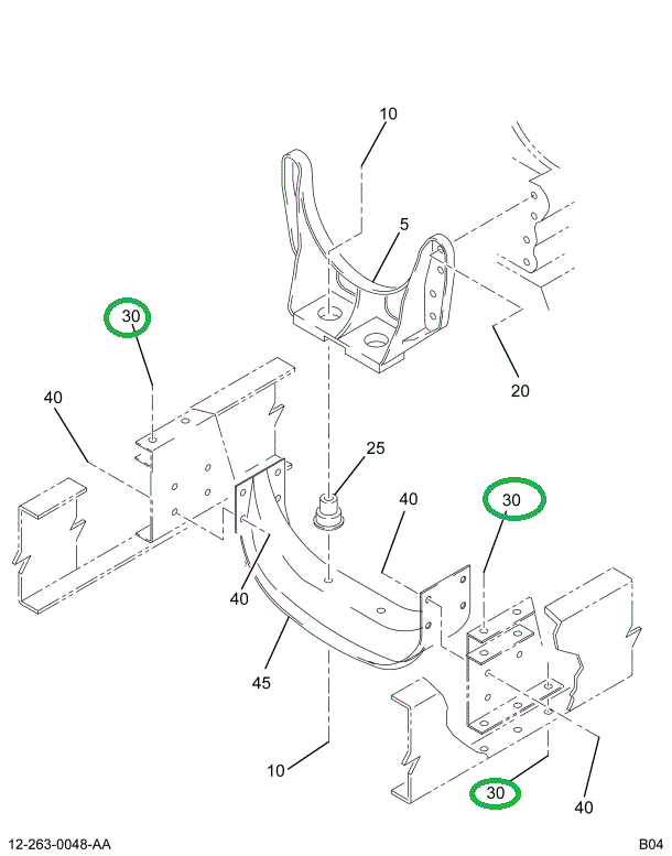 1652486C3 BRACKET,ENG FRT XMBR LT