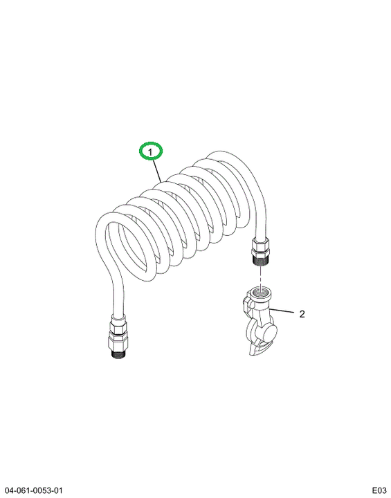 1652608C91 HOSE COIL BRAKE SERVICE-BLUE