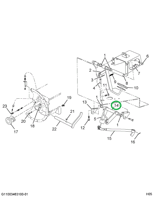 1653365C2 SHAFT CLUTCH RELAY LEVER