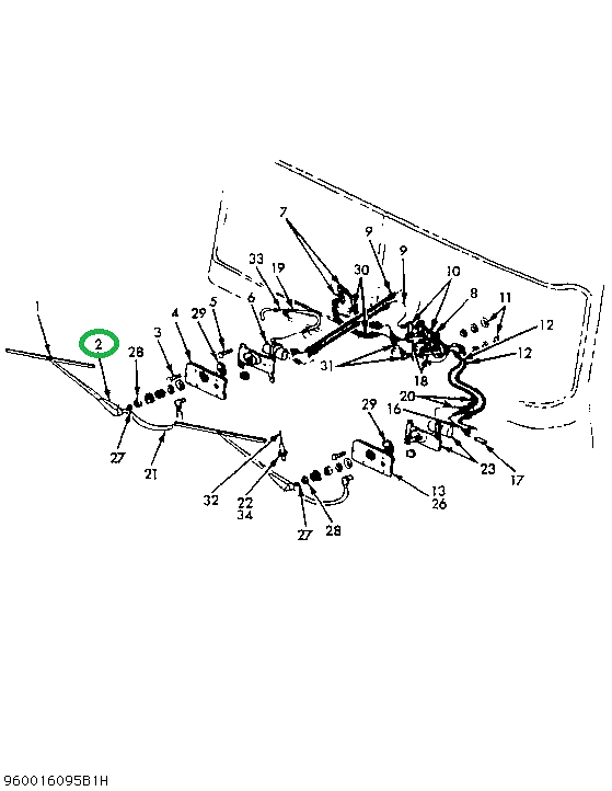 1653423C1 ARM ASSY W/S WIPER (BLACK)