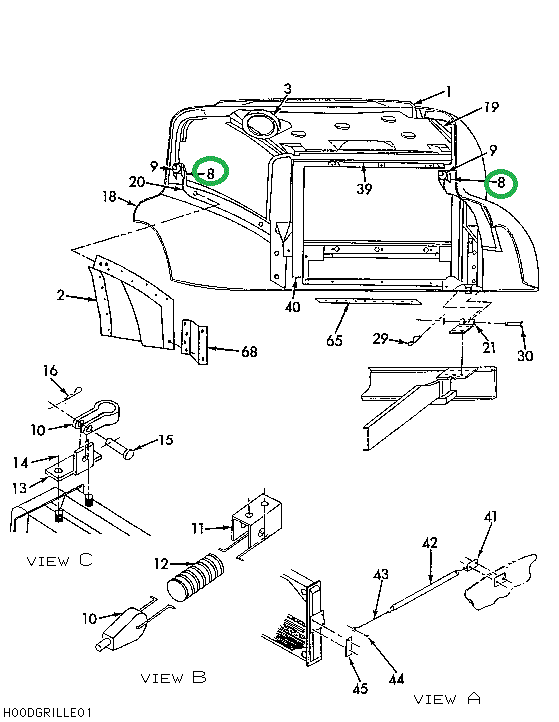 1653769C1 BRACKET ASSY HOOD LOCATOR MTG