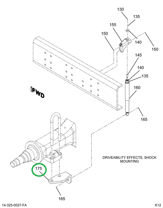 1654021C3 Bracket, Shock Absorber, Rr Mt