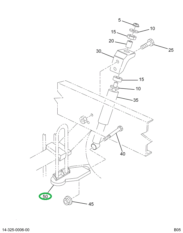 1654022C2 BRACKET SHOCK LWR RT