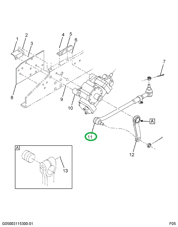 1654045C92 LINK STEERING DRAG