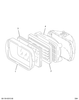 1654338C91 LIGHT ASSY FOG W/LOUVERS (CLEA