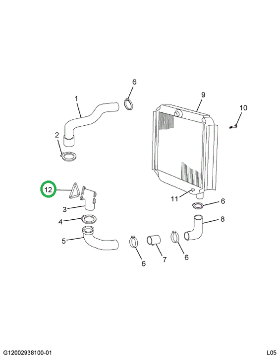 1654407C1 GASKET WATER INLET