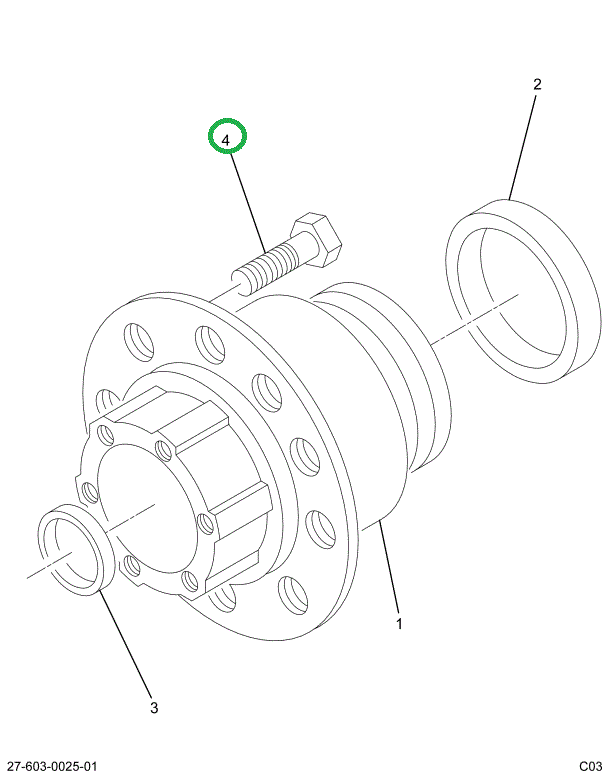 1655823C2 BOLT WHEEL HUB RT THREAD