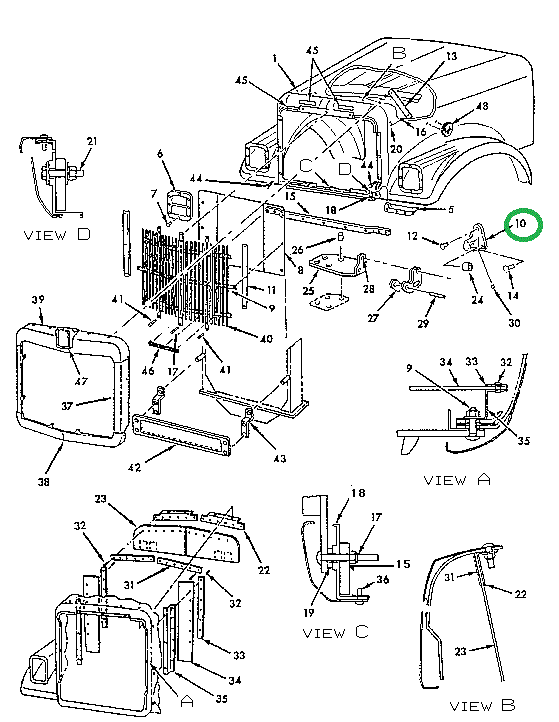 1656505C1 HINGE HOOD UPPER