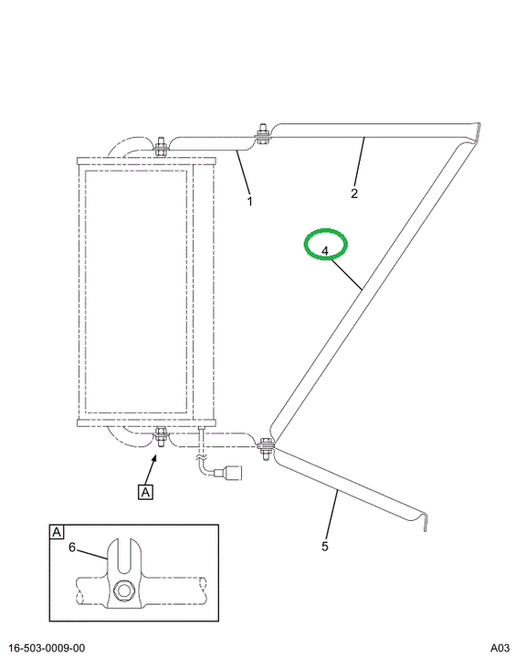 1657045C1 BRACE DIAGONAL MIRROR